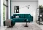 Sofa rozkładana z funkcją spania ASGARD VELVET zielona w stylu skandynawskim | MIRAT. styl GLAMOUR, SKANDYNAWSKI