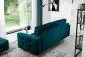 Sofa rozkładana z funkcją spania ASGARD VELVET zielona w stylu skandynawskim | MIRAT. styl GLAMOUR, SKANDYNAWSKI