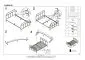 Łóżko LINDA 90x200 czarne metalowe jednoosobowe | MIRAT. styl LOFT