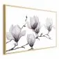 Plakat Malowane magnolie 90x60 cm z ramą złotą bez marginesu | MIRAT.