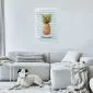 Plakat Ananas i paski 21x30cm bez ramy bez marginesu | MIRAT. kolekcja b-B-0348-ao-a