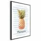 Plakat Ananas i paski 29,7x42cm z ramą czarną bez marginesu | MIRAT.  kolekcja b-B-0348-ao-a