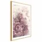 Plakat Delikatne piwonie 60x90 cm z ramą złotą z marginesem | MIRAT.