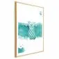 Plakat Ananas 60x90cm z ramą złotą z marginesem | MIRAT.  kolekcja b-C-0288-ao-a