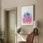 Plakat Kolorowy ananas 40x60 cm z ramą złotą z marginesem | MIRAT.