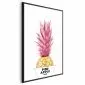 Plakat złotą ananas 40x60 cm z ramą czarną bez marginesu | MIRAT.