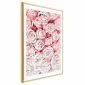 Plakat Białe róże 60x90 cm z ramą złotą z marginesem | MIRAT.