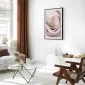 Plakat Porcelanowa róża 60x90 cm z ramą czarną z marginesem | MIRAT.