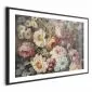 Plakat Zapach ogrodowych kwiatów 90x60 cm z ramą czarną z marginesem | MIRAT.