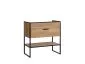 Szafka pod umywalkę BROOKLIN 80 cm dąb craft złoty stojąca szeroka loft | MIRAT. w stylu LOFT kolekcja BROOKLIN