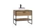 Szafka pod umywalkę nablatową BROOKLIN 90 cm dąb craft złoty stojąca | MIRAT. w stylu LOFT kolekcja BROOKLIN