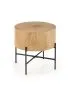 Stolik kawowy BROOKLYN S 45x45 dąb/czarna do salonu w stylu industrialnym | MIRAT. styl LOFT