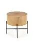 Stolik kawowy BROOKLYN S 45x45 dąb/czarna do salonu w stylu industrialnym | MIRAT. styl LOFT