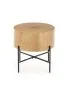 Stolik kawowy BROOKLYN S 45x45 dąb/czarna do salonu w stylu industrialnym | MIRAT. styl LOFT