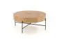 Stolik kawowy BROOKLYN 80x80 dąb/czarna do salonu w stylu industrialnym | MIRAT. styl LOFT