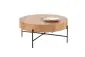 Stolik kawowy BROOKLYN 80x80 dąb/czarna do salonu w stylu industrialnym | MIRAT. styl LOFT