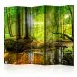 Parawan dwustronny Pejzaże 225x172 cm 5-częściowy zielony | MIRAT.