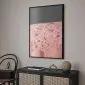 Plakat Różowy księżyc 60x90 cm z ramą czarną bez marginesu | MIRAT.