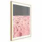 Plakat Różowy księżyc 21x30 cm z ramą złotą z marginesem | MIRAT.