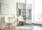 Parawan dwustronny 3D 135x172 cm 3-częściowy szary | MIRAT.