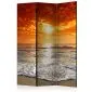 Parawan dwustronny Pejzaże 135x172 cm 3-częściowy beżowy | MIRAT.