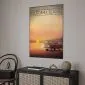 Plakat California Beaches 29,7x42 cm bez ramy bez marginesu | MIRAT.