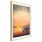 Plakat California Beaches 40x60 cm z ramą złotą z marginesem | MIRAT.