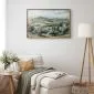 Plakat Pejzaż z polami 90x60 cm z ramą złotą bez marginesu | MIRAT.