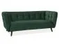 Sofa CASTELLO VELVET 3 zielony na drewnianych nogach | MIRAT. styl GLAMOUR kolekcja CASTELLO