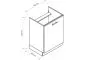Szafka kuchenna stojąca ANIKA D60PC P/L grafitowa pod płytę grzewczą I sklep meblowy MIRAT.