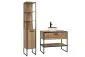 Zestaw mebli łazienkowych BROOKLIN 800 + 827 dąb craft złoty w stylu loft | MIRAT. w stylu LOFT kolekcja BROOKLIN