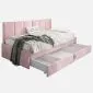 Łóżko młodzieżowe SORA 2 90x200 różowe z tapicerowanym oparciem i szufladą I sklep meblowy MIRAT.
