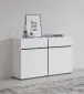 Komoda CROSS 2D2S 119cm biała/czarna dwudrzwiowa I sklep meblowy MIRAT. styl SKANDYNAWSKI