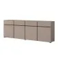 Komoda CROSS 4D4S 225cm congo/czarna z szufladami I sklep meblowy MIRAT.