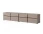 Szafka RTV CROSS 4K4S 225cm congo/czarna stojąca I sklep meblowy MIRAT.