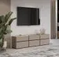 Szafka RTV CROSS 3K3S 180cm congo/czarna do salonu I sklep meblowy MIRAT.