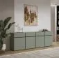 Komoda CROSS 4D4S 225cm zielona/czarna z płyty laminowanej I sklep meblowy MIRAT.  kolekcja HV-CROSS