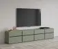 Szafka RTV CROSS 4K4S 225cm zielona/czarna szeroka I sklep meblowy MIRAT.  kolekcja HV-CROSS