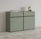 Komoda CROSS 2D2S 119cm zielona/czarna z półkami I sklep meblowy MIRAT. kolekcja HV-CROSS