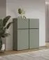 Komoda wysoka CROSS 4D 119cm zielona/czarna w minimalistycznym stylu I sklep meblowy MIRAT. kolekcja HV-CROSS