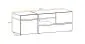 Szafka RTV CROSS LED hickory jackson/czarna ryflowane fronty I sklep meblowy MIRAT.
