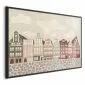 Plakat Kolorowe Fasady 60x40 cm z ramą czarną bez marginesu | MIRAT.
