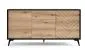Komoda GALAXY 2D3S 154 cm czarna/dąb evoke I sklep meblowy MIRAT. styl LOFT kolekcja GALAXY PIASKI