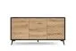 Komoda GALAXY 3D 154 cm czarna/dąb evoke I sklep meblowy MIRAT. styl LOFT kolekcja GALAXY PIASKI