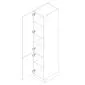 Wysoka szafka kuchenna stojąca 40 DENIS D40 SŁ/2133 P/L 2FR dąb London | MIRAT.  kolekcja DENIS