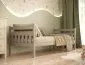 Szare łóżko dla nastolatka z drewna sosnowego Lulek 180x80 | MIRAT