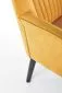 Fotel do salonu DELGADO VELVET musztardowy na drewnianych nogach | MIRAT. styl LOFT
