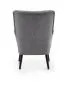 Fotel do salonu DELGADO VELVET szary z przeszyciami | MIRAT. styl LOFT