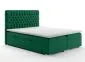 Łóżko kontynentalne RUBID 140 zielone velvet z pojemnikiem do sypialni | MIRAT. styl GLAMOUR