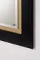 Lustro łazienkowe CHIC 80x80 cm w czarnej ramie ze złotym detalem | MIRAT kolekcja CHIC